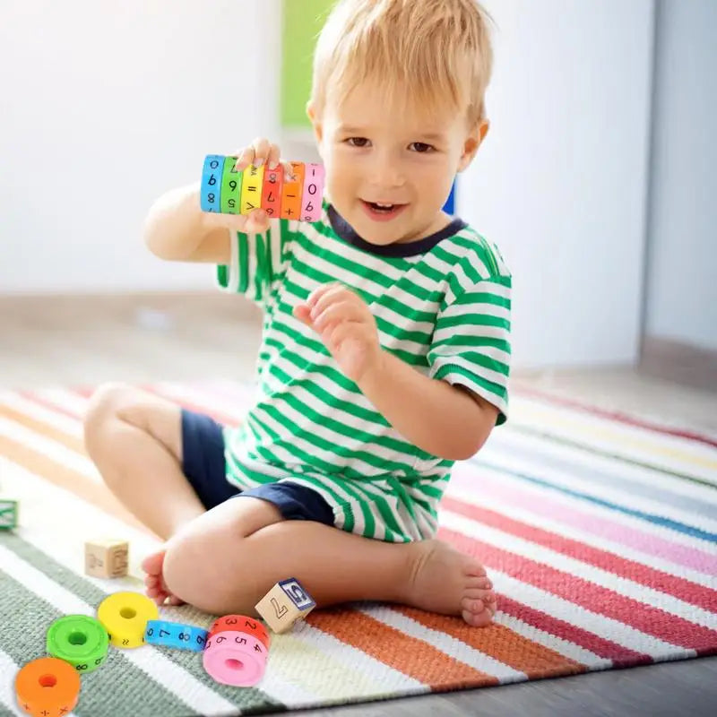 Jogo de quebra-cabeça pré-escolar Montessori Números e símbolos Habilidades matemáticas