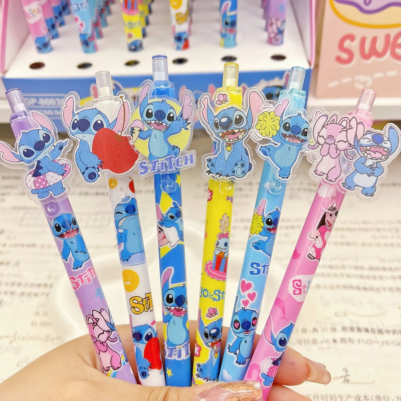 Caneta de gel Disney Lilo e Stitch 0,5 mm preta 12/24/48 peças preta