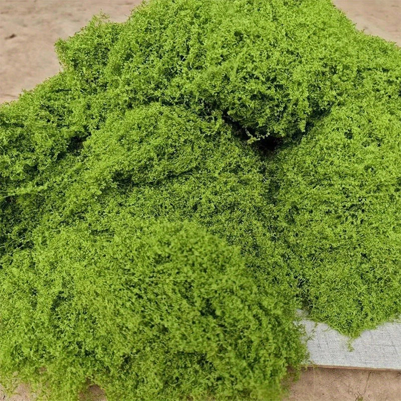 Green Fake Moss DIY Crafts Grass Artificial Moss Faux Preserved Moss Green Plant Home Room Garden Decor Landscape Fake Grass