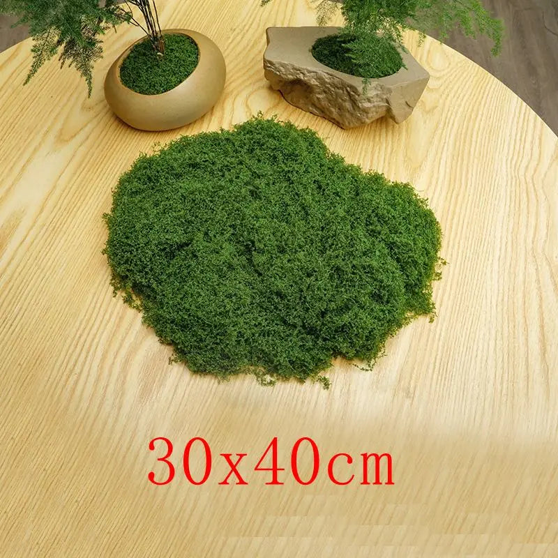 Green Fake Moss DIY Crafts Grass Artificial Moss Faux Preserved Moss Green Plant Home Room Garden Decor Landscape Fake Grass